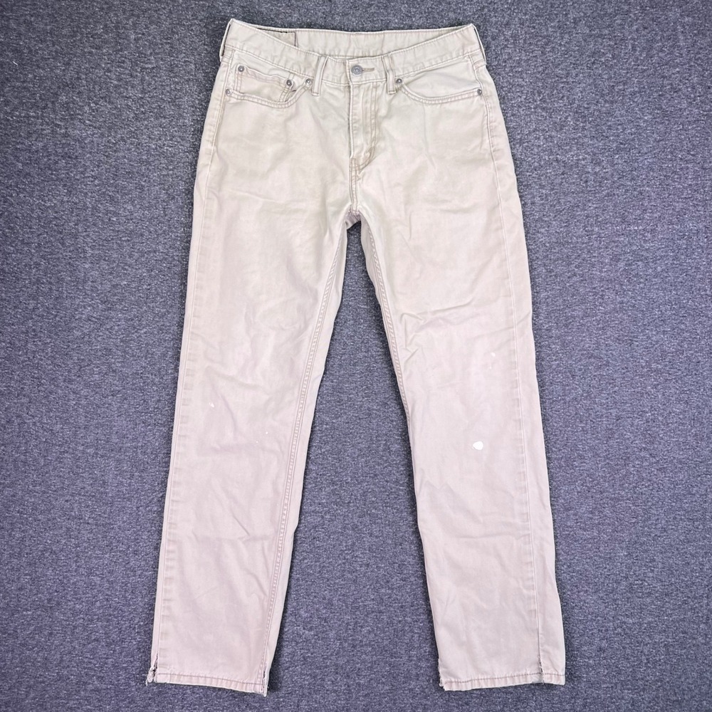 Levis 514 Pants Mens 31x29 Khaki Tan Cotton Straight Casual Workwear‎ Tag32x32